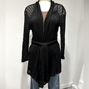 Black OS Belldini crochet cardigan/coverup
